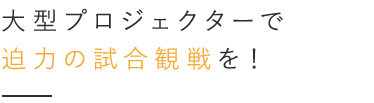 大型プロジェクターで